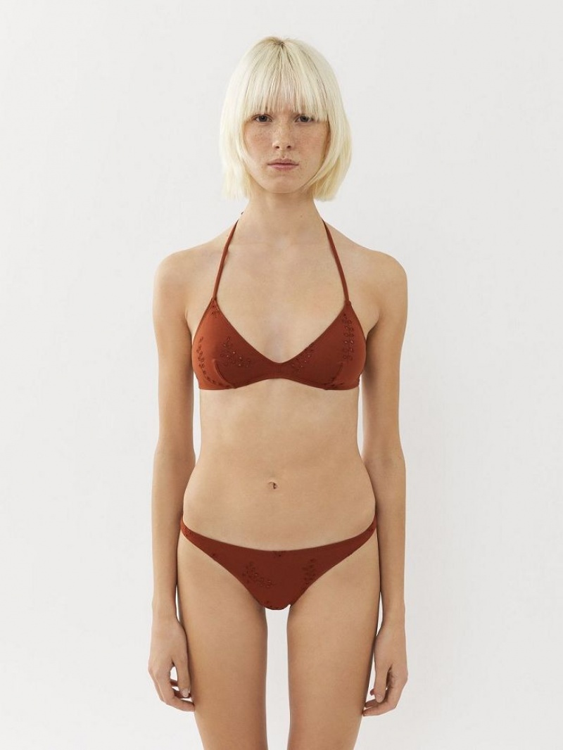 Kostium Plażowy Chloe X Eres Peru Bikini Bottom Czerwone | CHE-SR14129