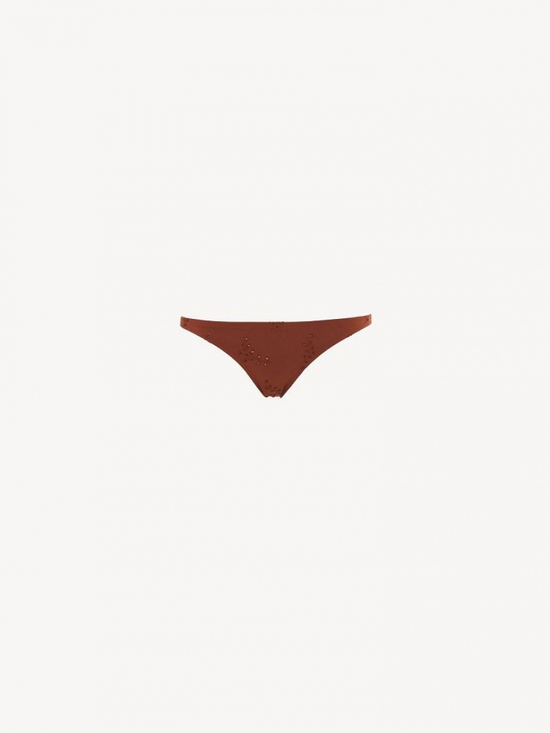 Kostium Plażowy Chloe X Eres Peru Bikini Bottom Czerwone | CHE-SR14129