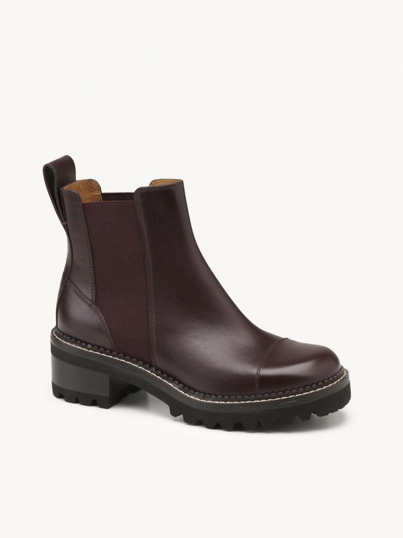 Kozaki Chloe Mallory Chelsea Brązowe | CHE-SR14882