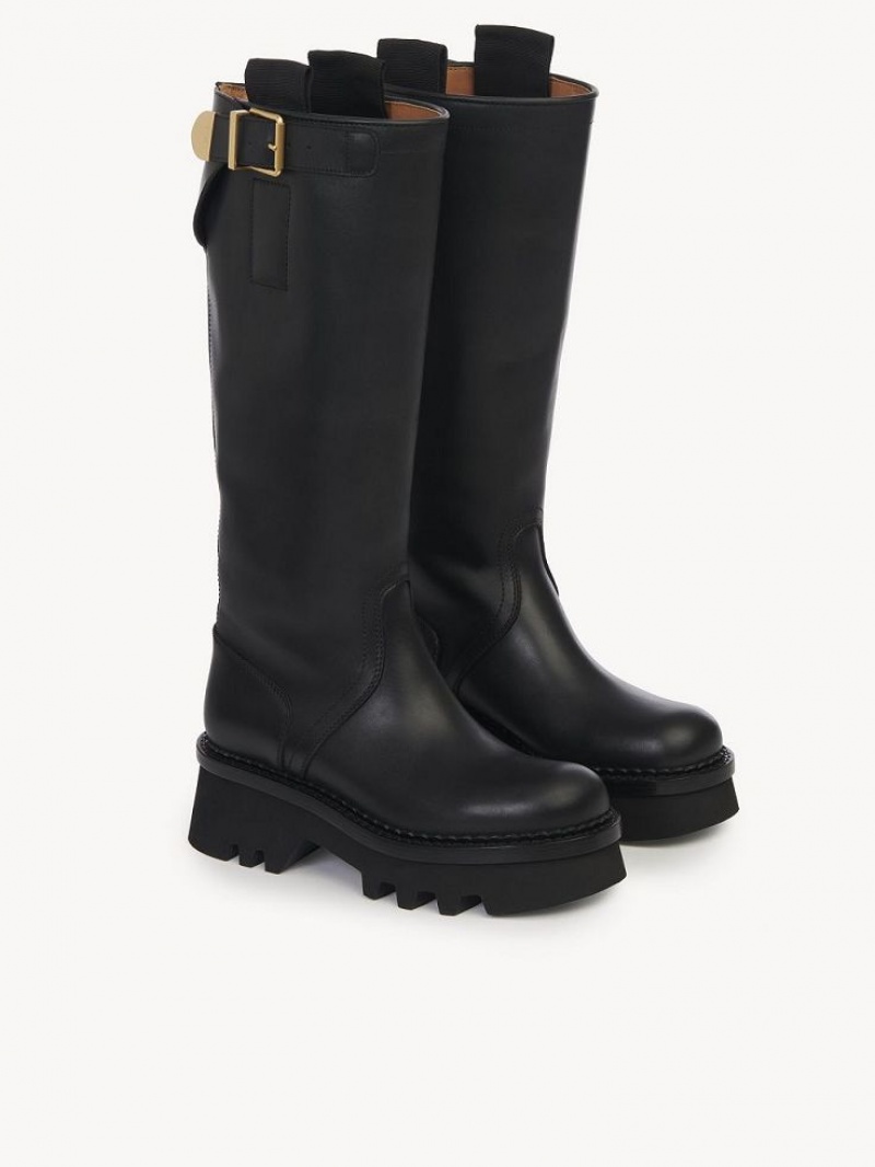 Kozaki Chloe Owena High Czarne | CHE-SR14238
