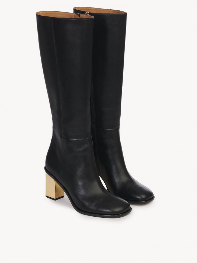 Kozaki Chloe Rebecca High Czarne | CHE-SR14233