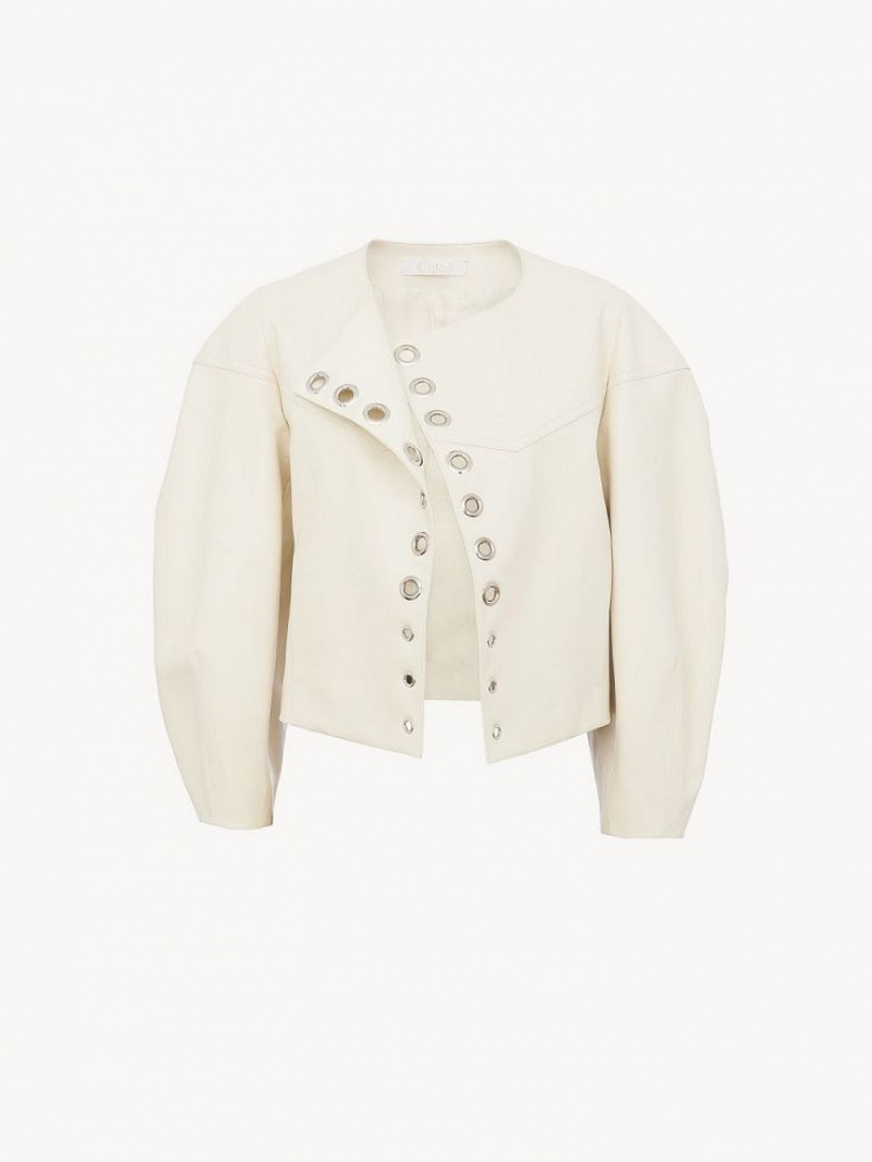 Kurtki Chloe Boxy Białe | CHE-SR13793