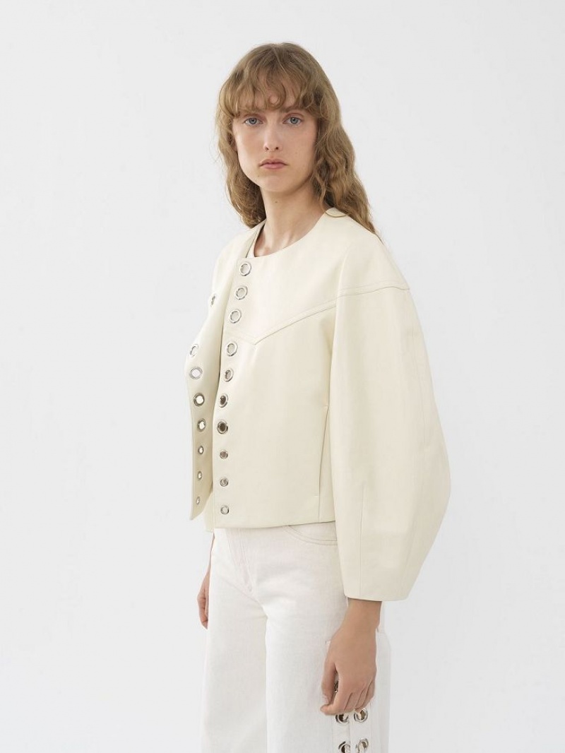 Kurtki Chloe Boxy Białe | CHE-SR13793