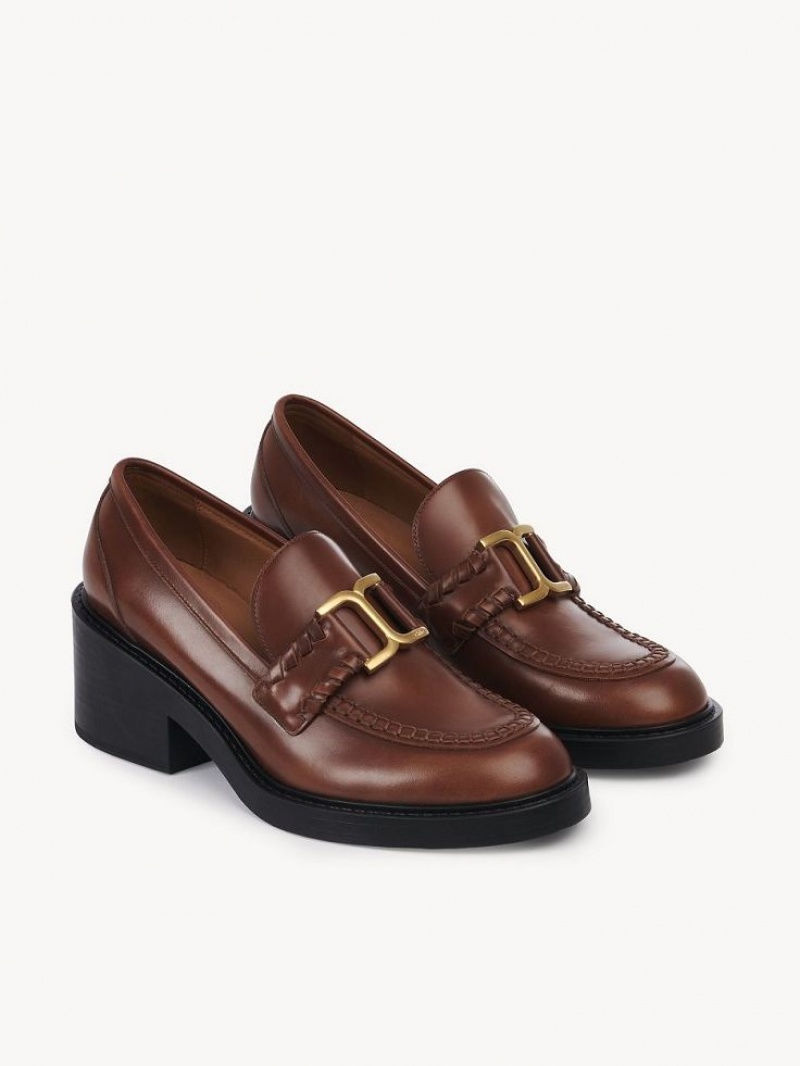 Loafer Chloe Marcie Obcasie Brązowe | CHE-SR14243