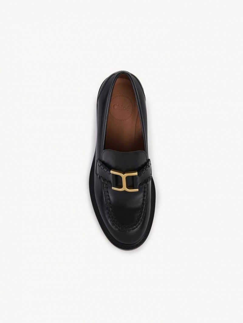 Loafer Chloe Marcie Obcasie Czarne | CHE-SR14244