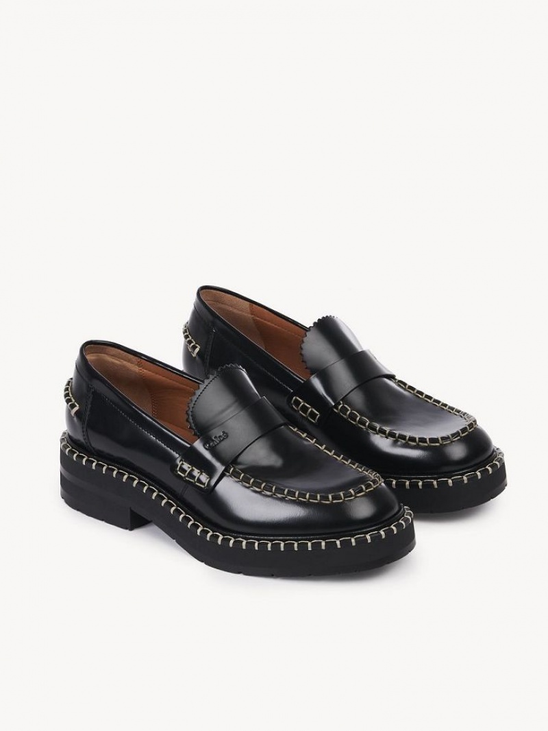 Loafer Chloe Noua Płaskie Czarne | CHE-SR14245