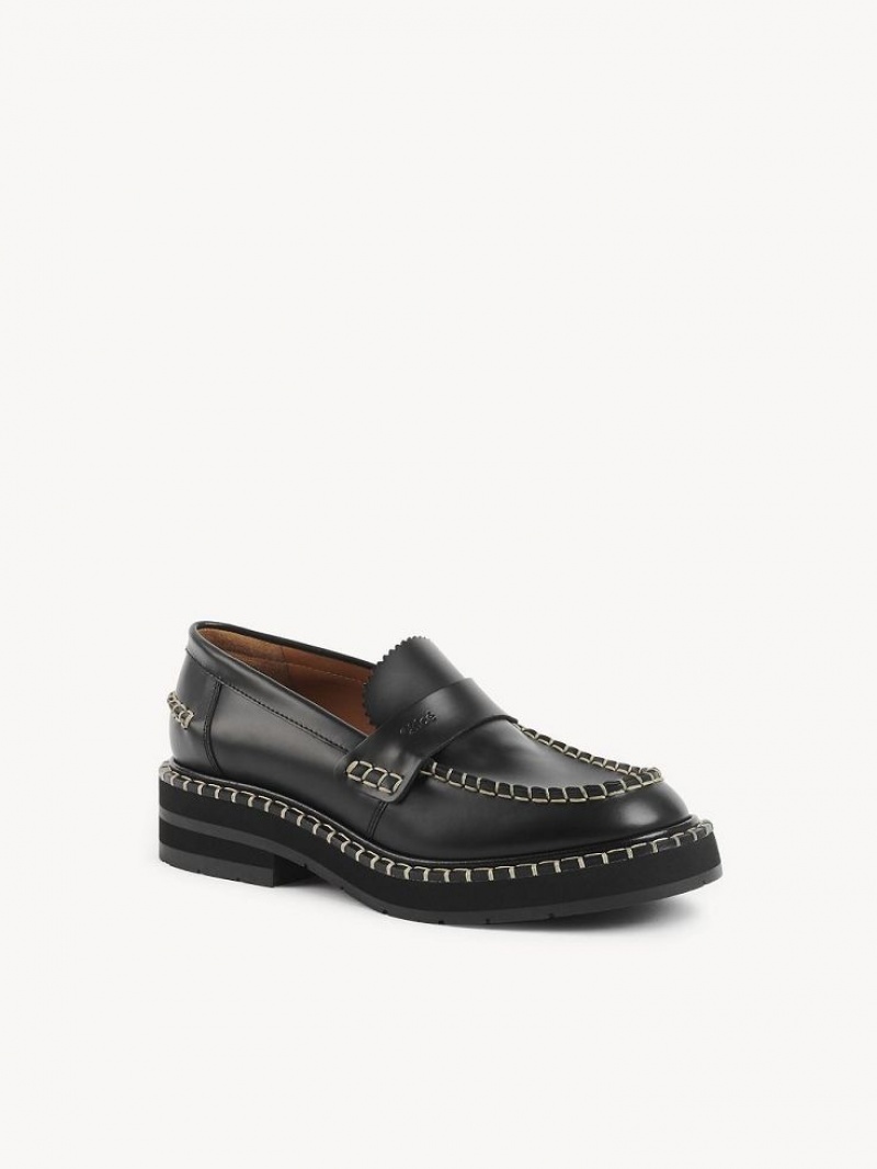 Loafer Chloe Noua Płaskie Czarne | CHE-SR14248