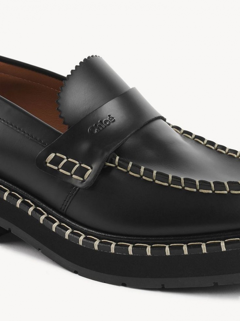 Loafer Chloe Noua Płaskie Czarne | CHE-SR14248