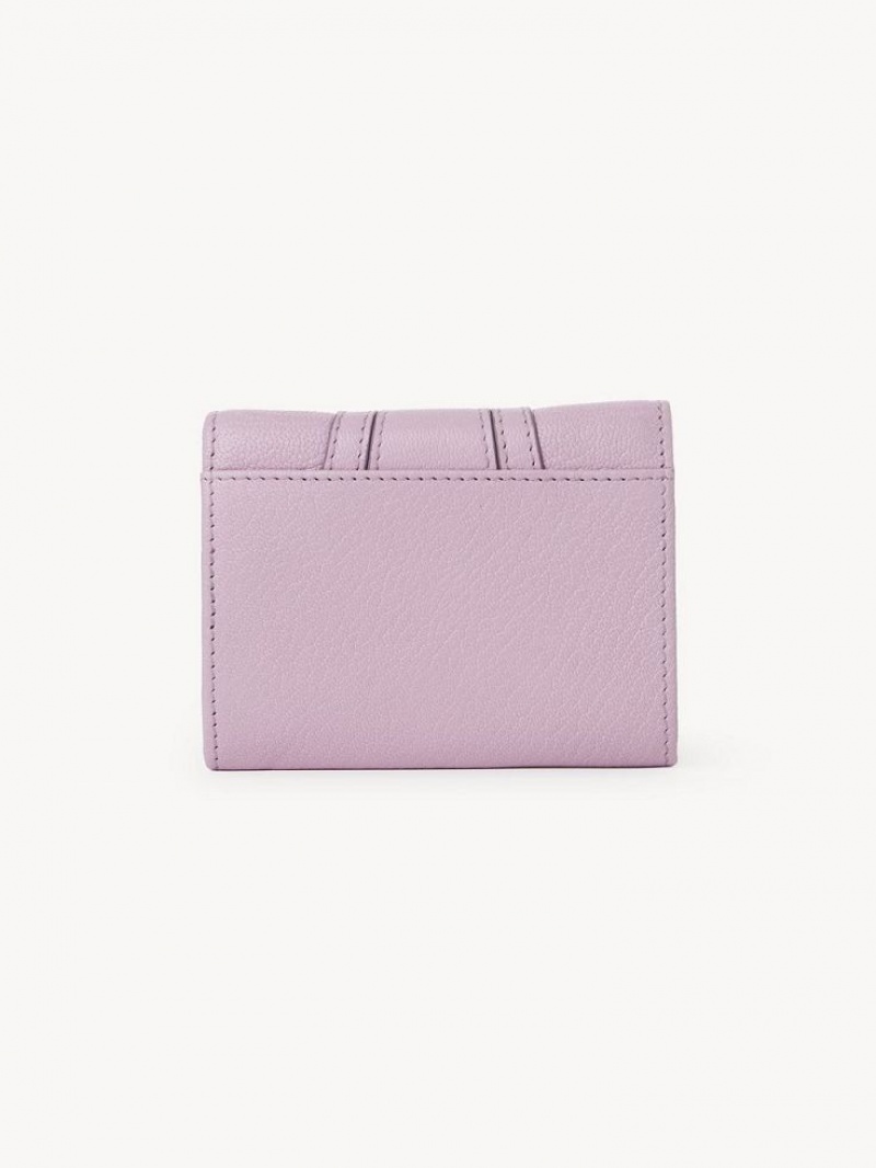 Małe Portfele Chloe Hana Tri-fold Lawenda Białe | CHE-SR14908