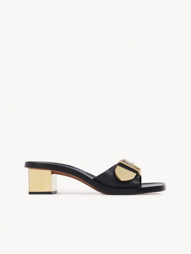Mule Chloe Rebecca High-heel Czarne | CHE-SR14139