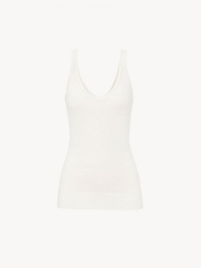 Najfatalniejszy Chloe Klasyczne Tank Białe | CHE-SR13873