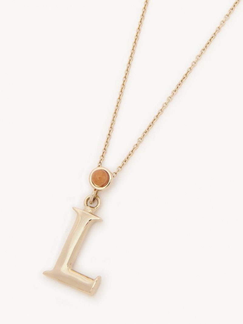 Naszyjniki Chloe Alphabet With Pendant Złote | CHE-SR14344