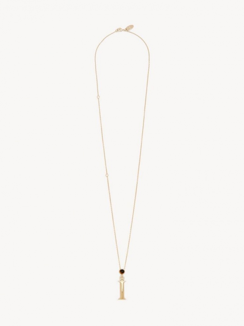Naszyjniki Chloe Alphabet With Pendant Złote | CHE-SR14347