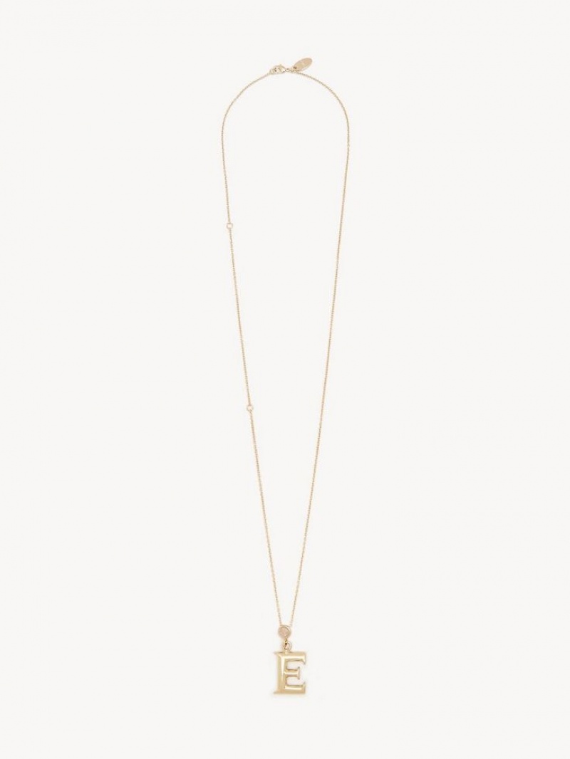 Naszyjniki Chloe Alphabet With Pendant Złote | CHE-SR14351