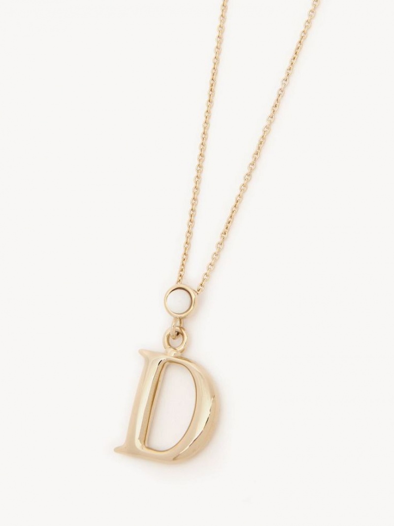 Naszyjniki Chloe Alphabet With Pendant Złote | CHE-SR14352