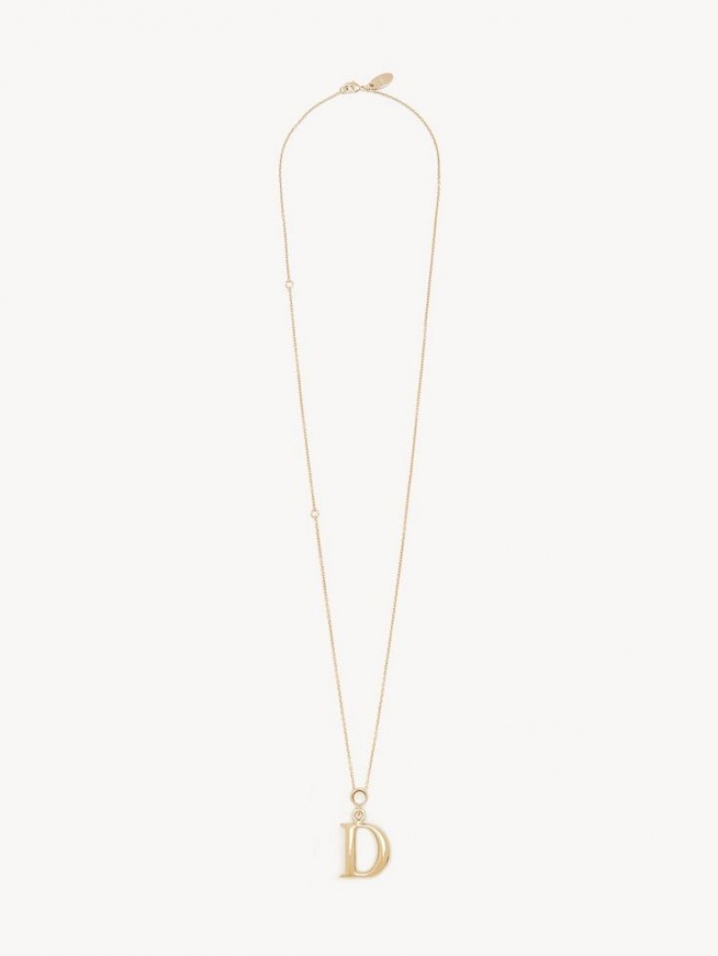 Naszyjniki Chloe Alphabet With Pendant Złote | CHE-SR14352
