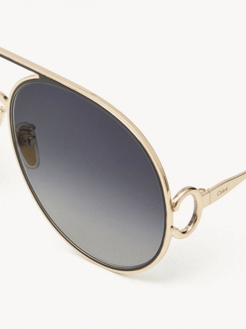 Okulary Przeciwsłoneczne Chloe Austine Złote Niebieskie | CHE-SR14525