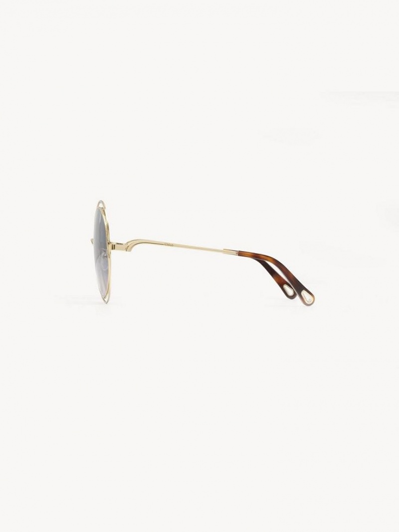 Okulary Przeciwsłoneczne Chloe Carlina Petite Lazur Fioletowe | CHE-SR14539