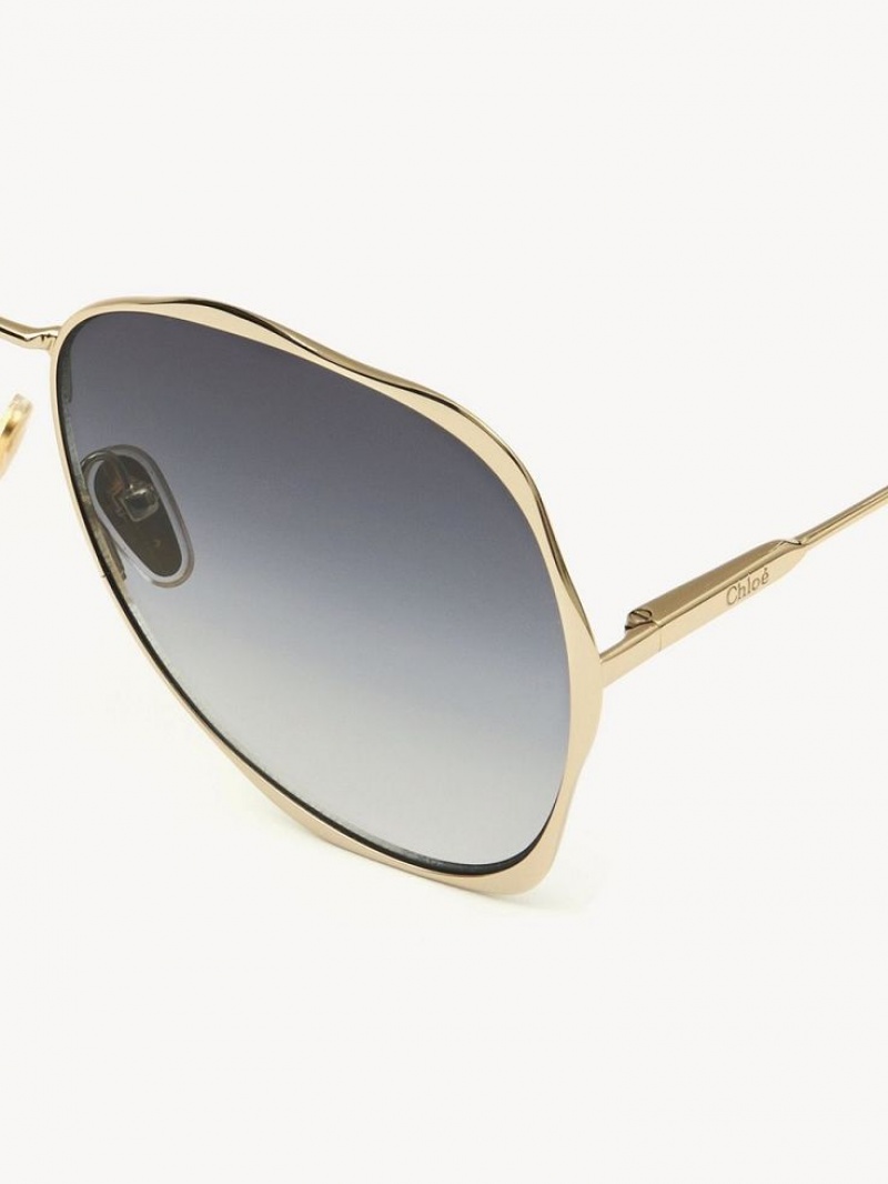 Okulary Przeciwsłoneczne Chloe Honoré Złote Szare | CHE-SR14566
