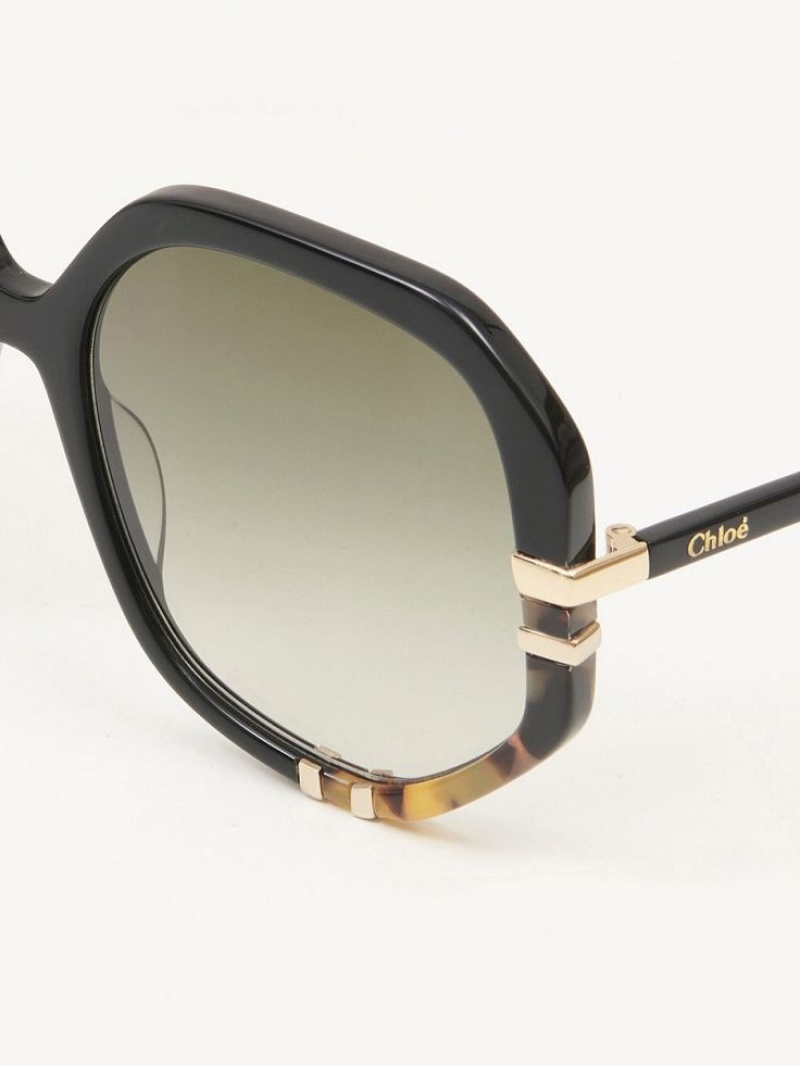 Okulary Przeciwsłoneczne Chloe West Czarne | CHE-SR14560