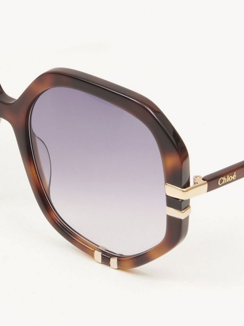 Okulary Przeciwsłoneczne Chloe West Niebieskie | CHE-SR14559