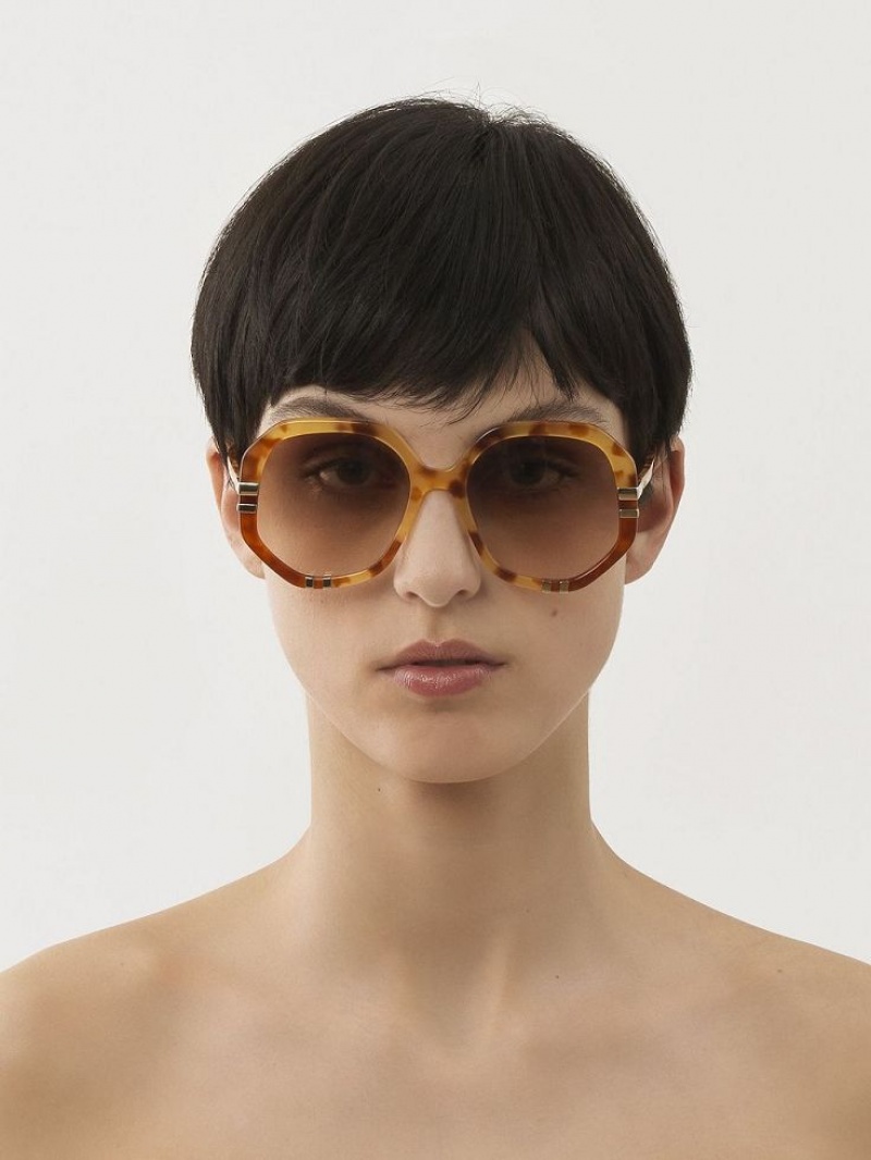 Okulary Przeciwsłoneczne Chloe West Small Havana Patchwork | CHE-SR14518