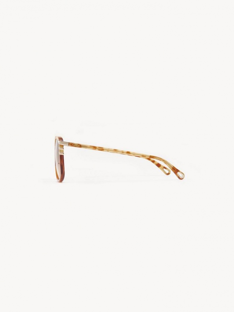 Okulary Przeciwsłoneczne Chloe West Small Havana Patchwork | CHE-SR14521