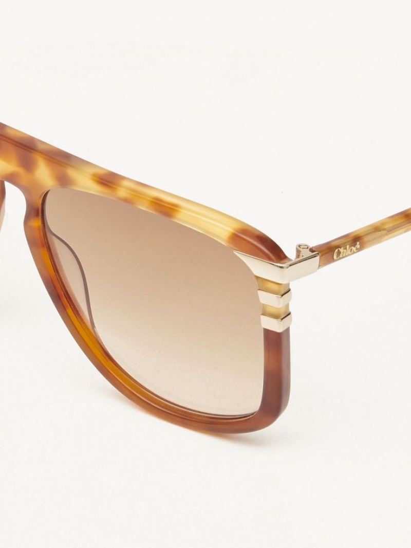 Okulary Przeciwsłoneczne Chloe West Small Havana Patchwork | CHE-SR14521