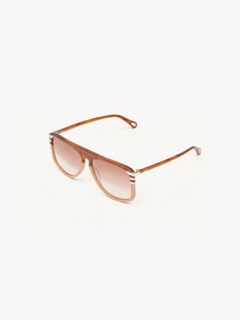 Okulary Przeciwsłoneczne Chloe West Small Koralowe | CHE-SR14522
