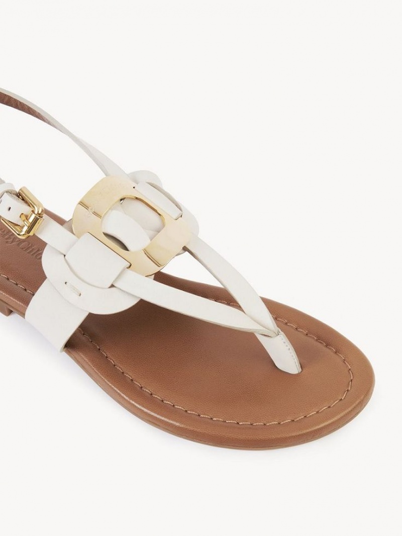 Sandały Chloe Chany Białe | CHE-SR14845