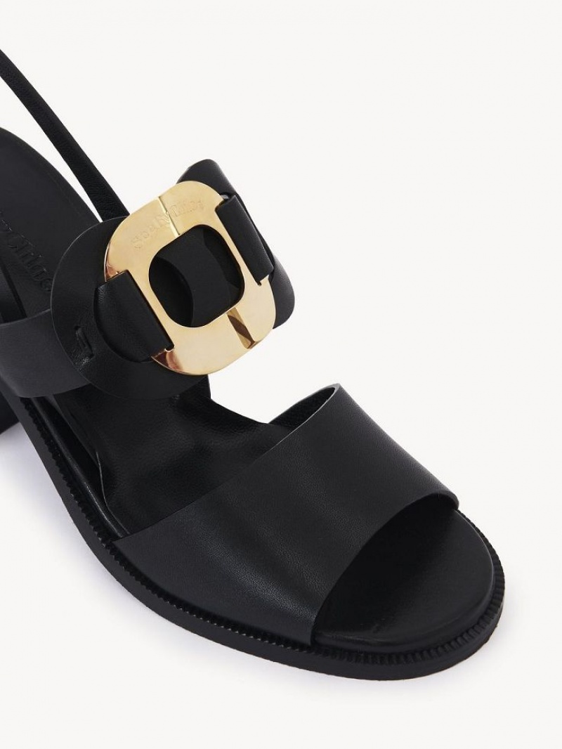Sandały Chloe Chany High-heel Czarne | CHE-SR14834