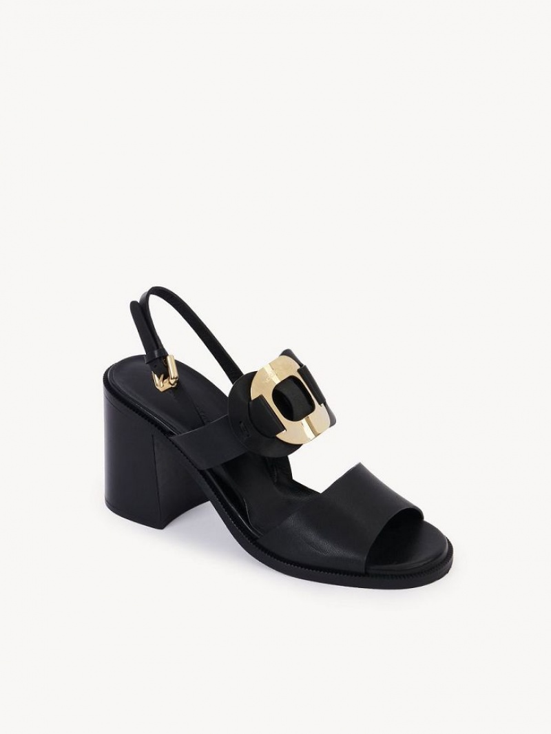 Sandały Chloe Chany High-heel Czarne | CHE-SR14834