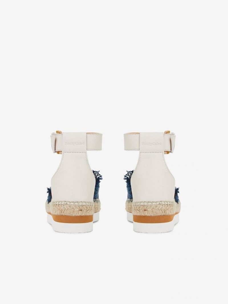 Sandały Chloe Glyn Espadryle Jasny Niebieskie | CHE-SR14819