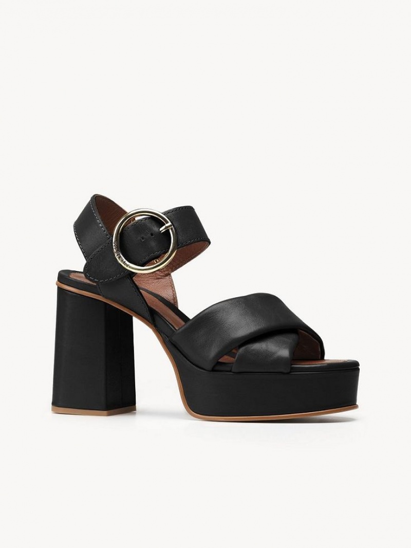 Sandały Chloe Lyna High-heel Czarne | CHE-SR14812