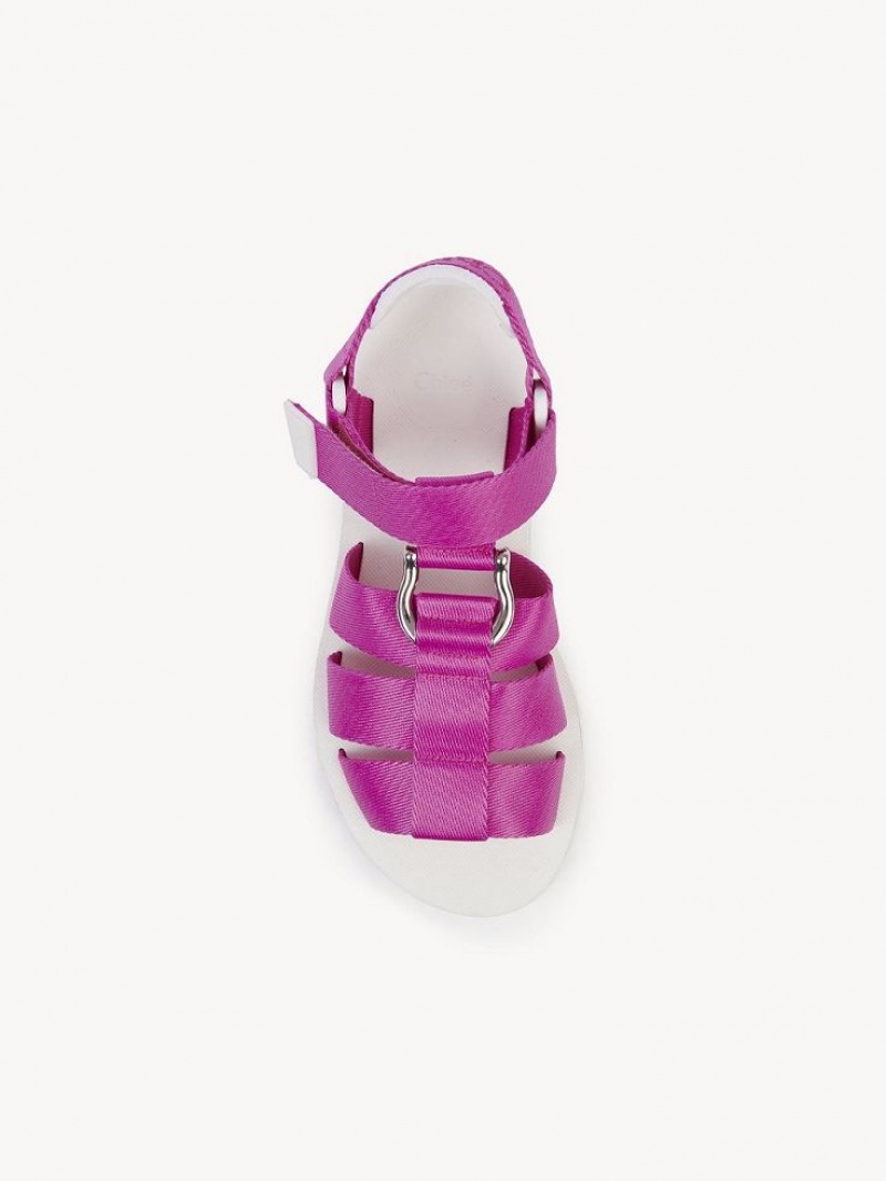 Sandały Chloe Nikie Active Płaskie Różowe | CHE-SR14177