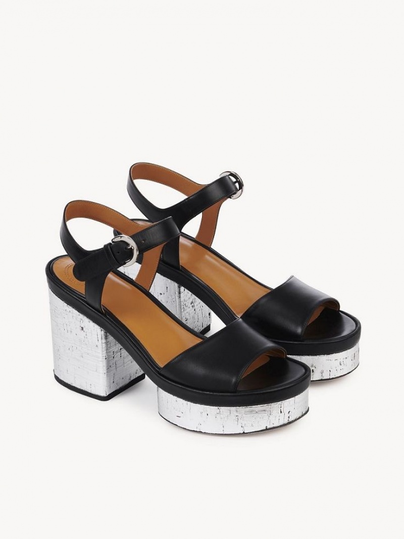 Sandały Chloe Odina High-heel Czarne | CHE-SR14180