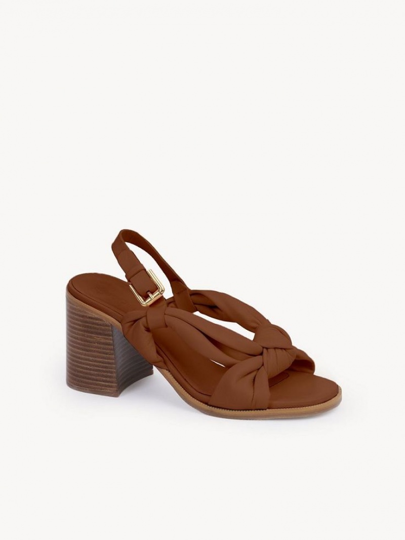 Sandały Chloe Spencer Brązowe | CHE-SR14822