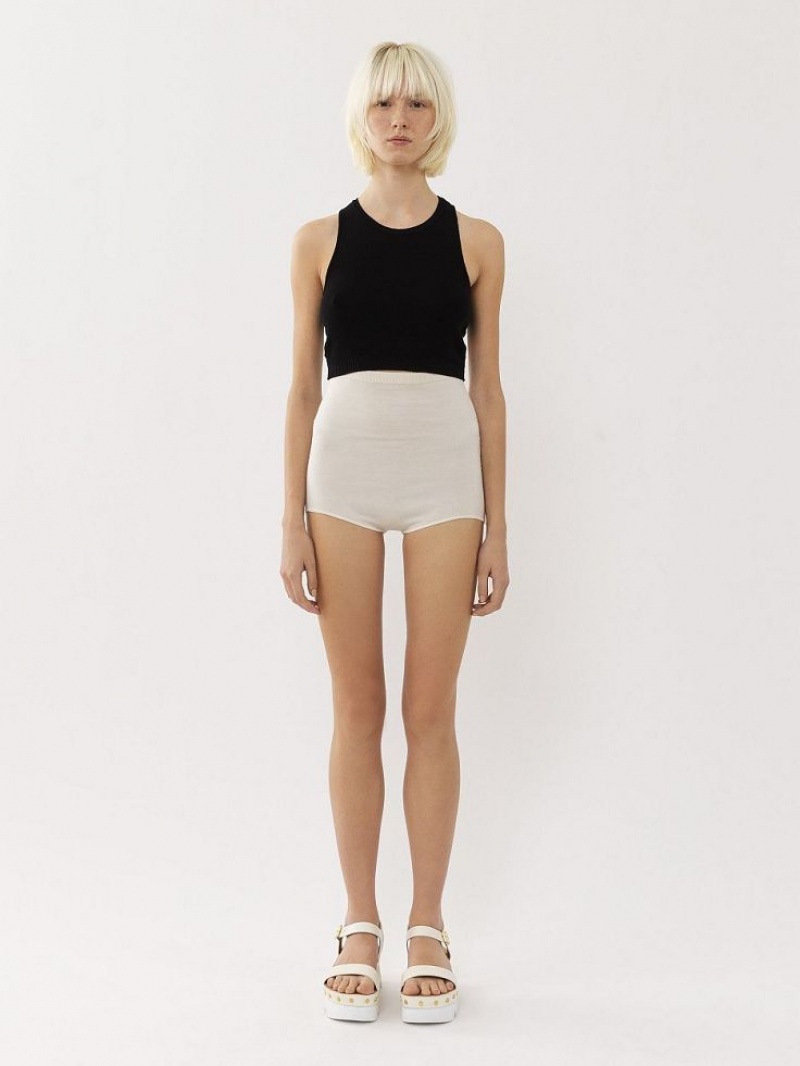 Spodenki Chloe High-waisted Mini Białe | CHE-SR14008
