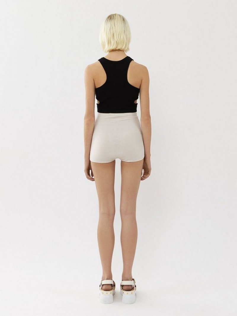 Spodenki Chloe High-waisted Mini Białe | CHE-SR14008