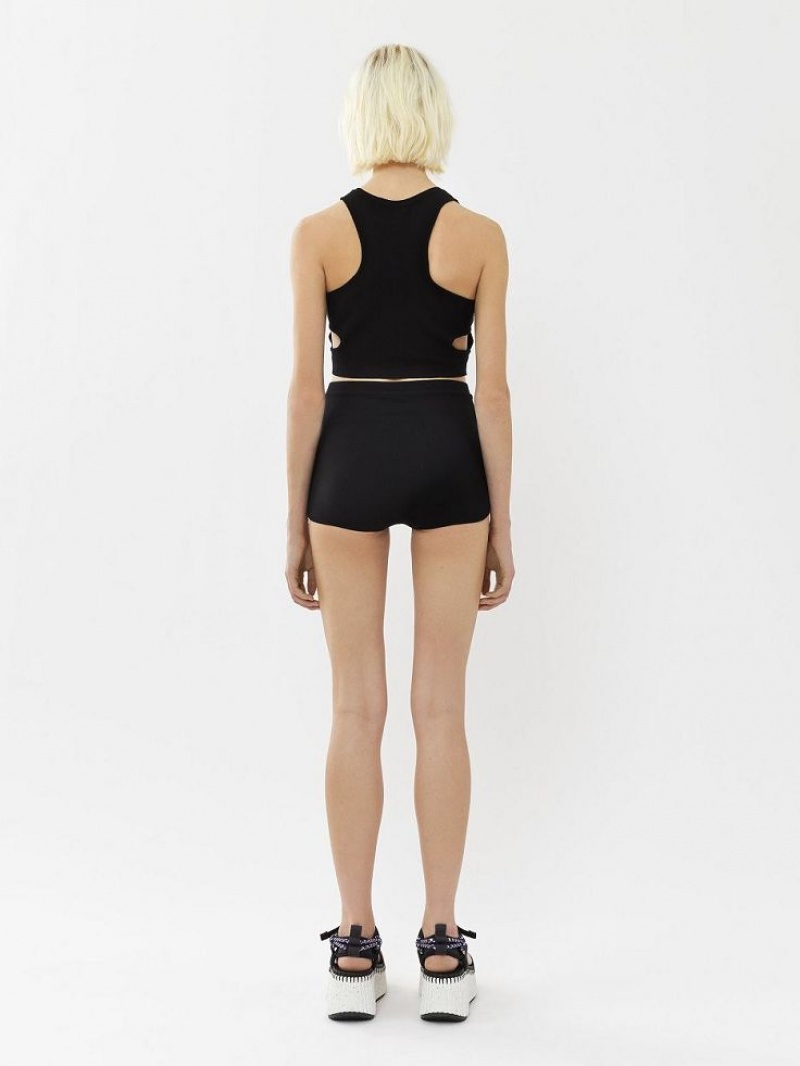 Spodenki Chloe High-waisted Mini Czarne | CHE-SR14007