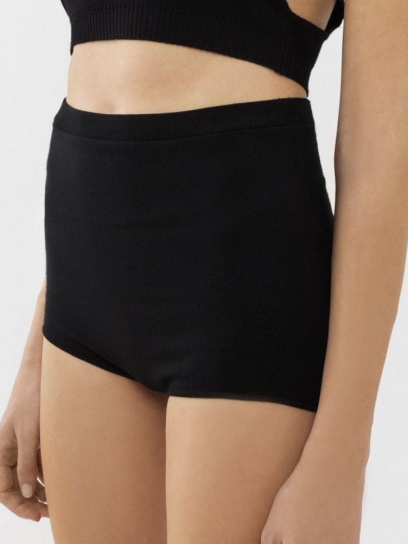 Spodenki Chloe High-waisted Mini Czarne | CHE-SR14007