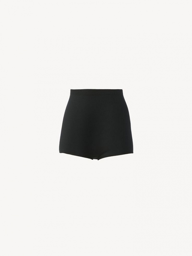 Spodenki Chloe High-waisted Mini Czarne | CHE-SR14007
