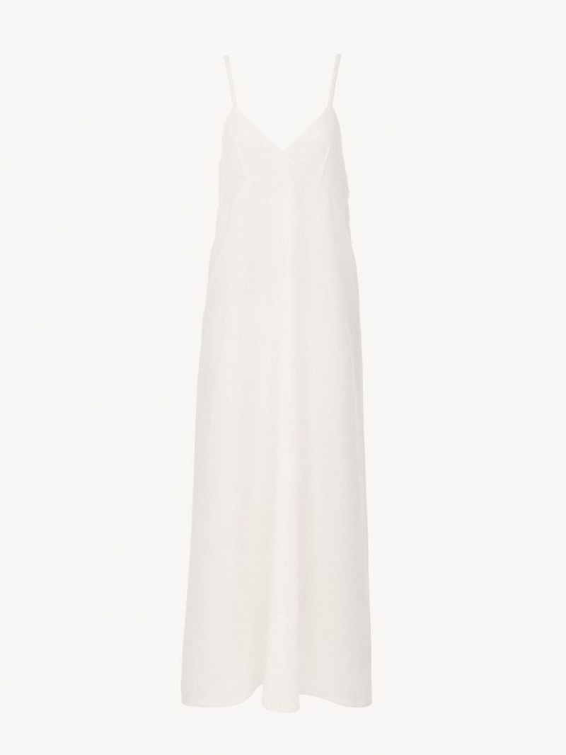 Sukienka Chloe Ankle-length Bez Rękawów Białe | CHE-SR13855