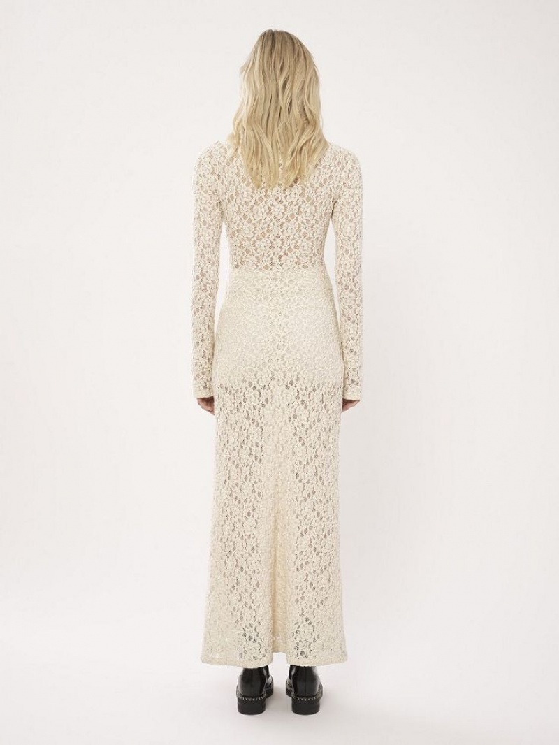 Sukienka Chloe Fitted Maxi Białe | CHE-SR13863