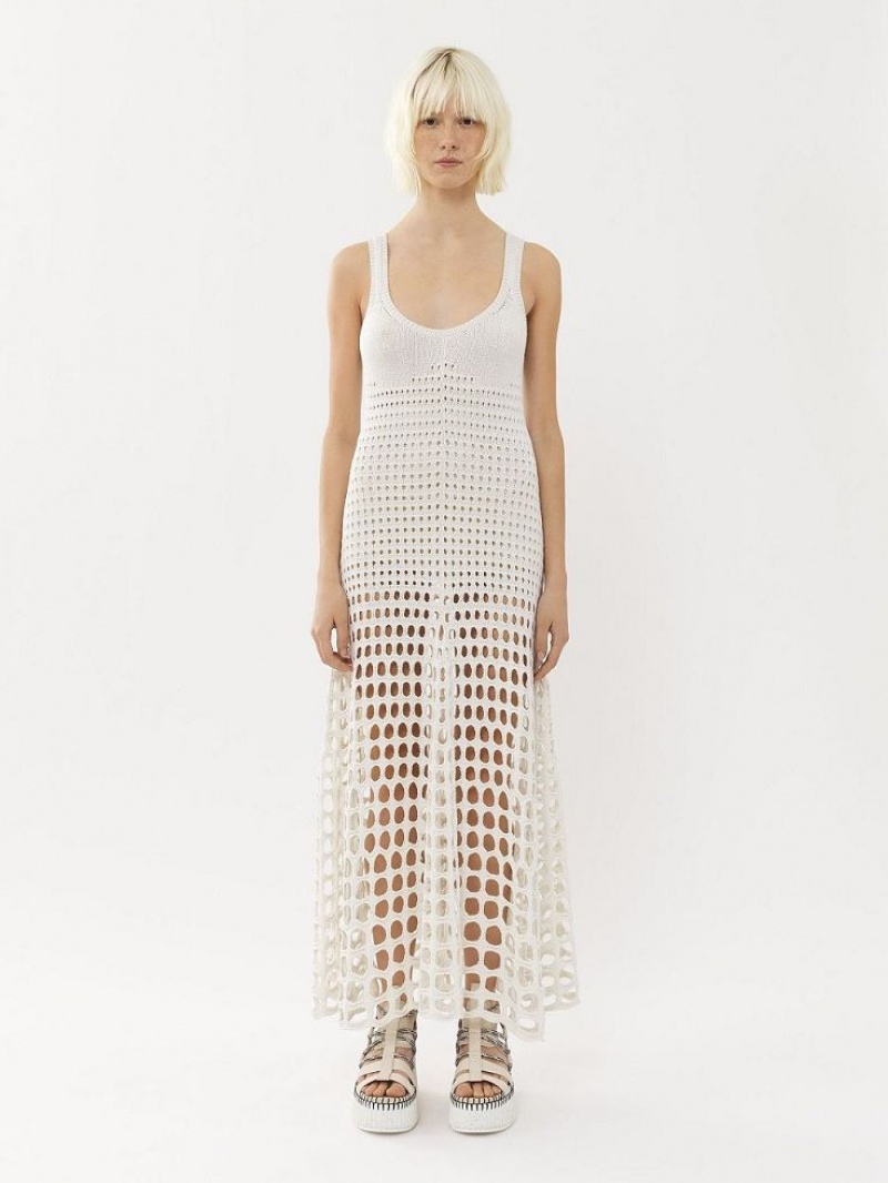 Sukienka Chloe Flared Tank Białe | CHE-SR13838