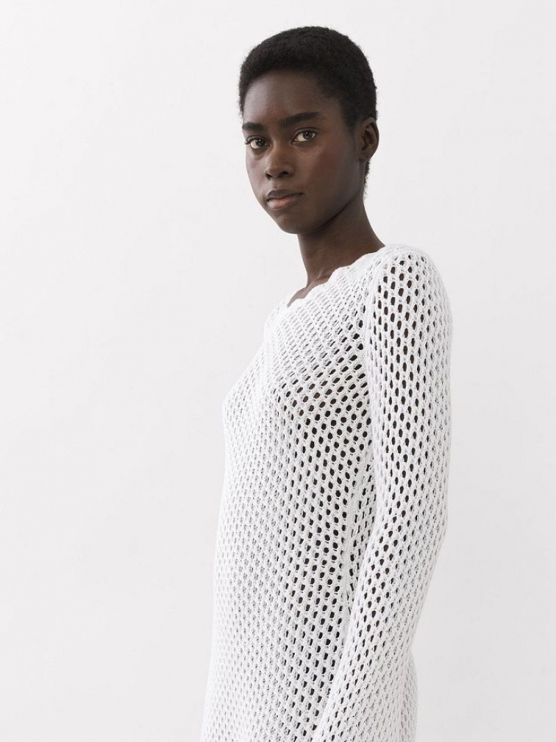 Sukienka Chloe Krótkie Tunic Białe | CHE-SR13837
