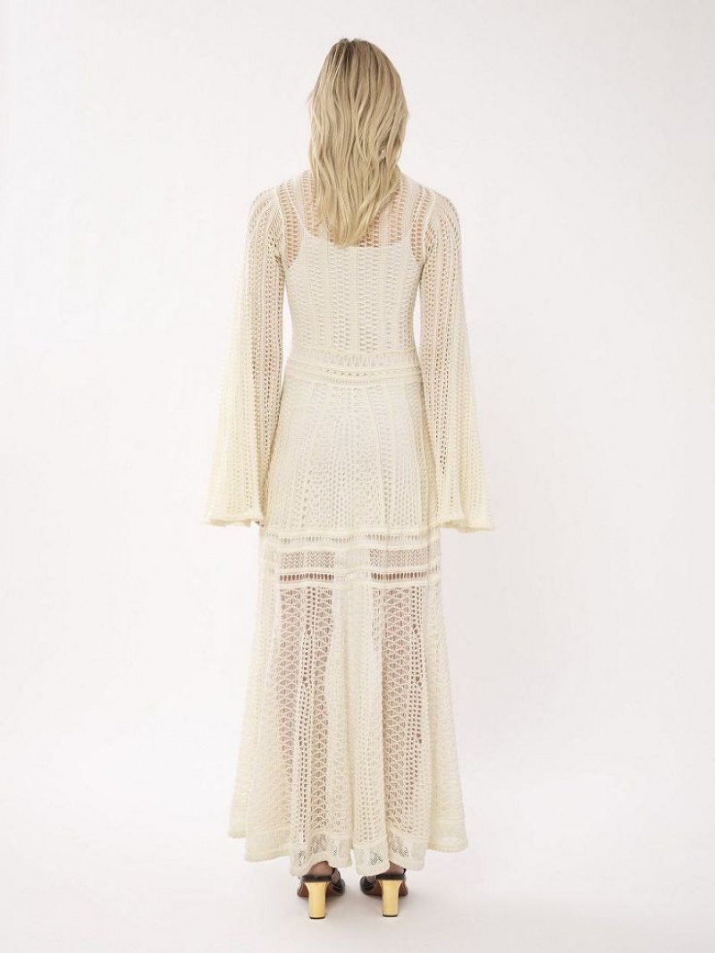 Sukienka Chloe Long Flare Białe | CHE-SR13862