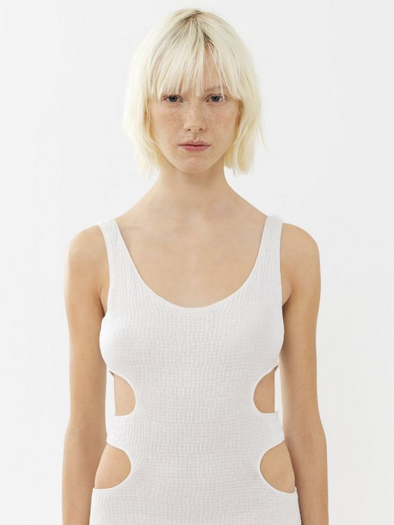 Sukienka Chloe Long Tank Białe | CHE-SR13834