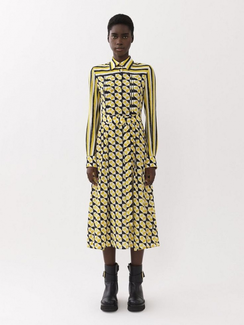 Sukienka Chloe Midi With Print Kolorowe | CHE-SR13839