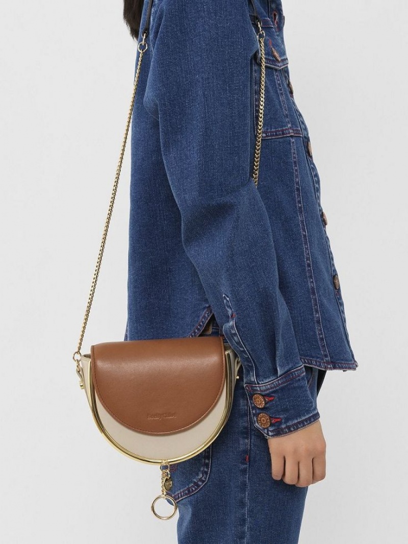 Torba Crossbody Chloe Mara Evening Beżowe | CHE-SR14717